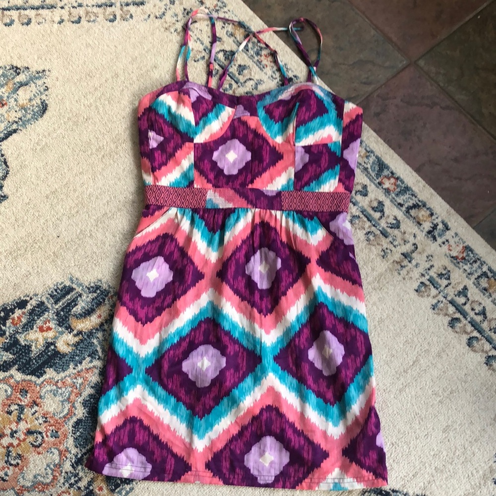 American Eagle polyester Aztec print dress with pockets
